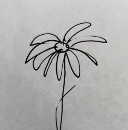 Die Blume, die aus Raum erblüht